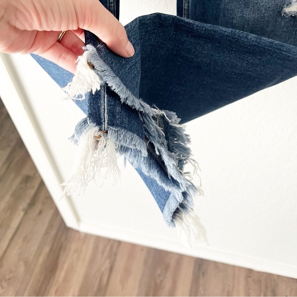 Vervet Blue Jeans Women's 22 Haylie High Rise Skinny Button Fly Distressed NWT - Picture 5 of 10